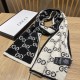 Replica Gucci Classic Wool GG jacquard Scarf Blue