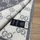 Replica Gucci Classic Wool GG jacquard Scarf Gray