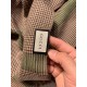 Replica Gucci Small houndstooth cashmere scarf Coffee