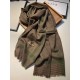 Replica Gucci Small houndstooth cashmere scarf Coffee