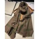 Replica Gucci Small houndstooth cashmere scarf Coffee