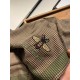 Replica Gucci Small houndstooth cashmere scarf Coffee