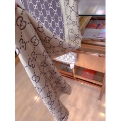 Fake Gucci Limited edition classic elements inlaid lurex shawl Brown Replica