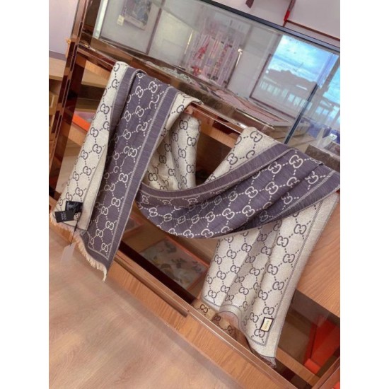 Fake Gucci Limited edition classic elements inlaid lurex shawl Brown Replica