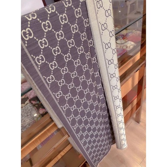 Fake Gucci Limited edition classic elements inlaid lurex shawl Brown Replica