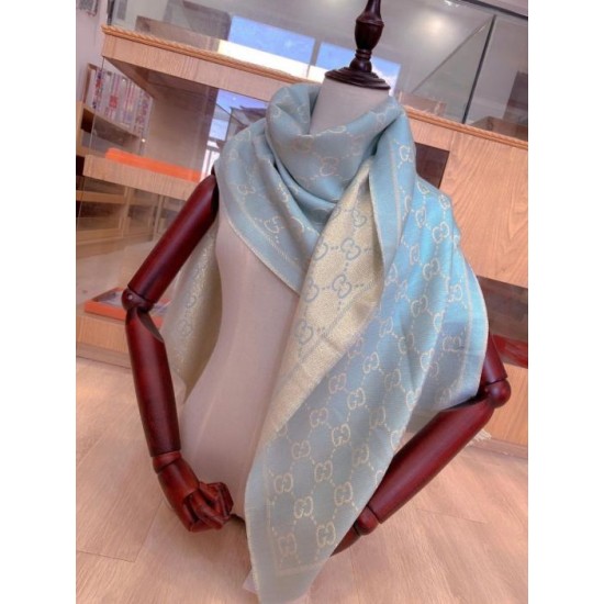 Replica Gucci Limited edition classic elements inlaid lurex shawl Blue