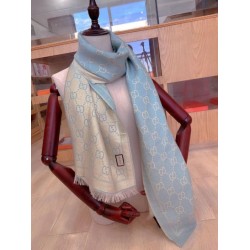 Replica Gucci Limited edition classic elements inlaid lurex shawl Blue