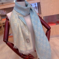 Replica Gucci Limited edition classic elements inlaid lurex shawl Blue