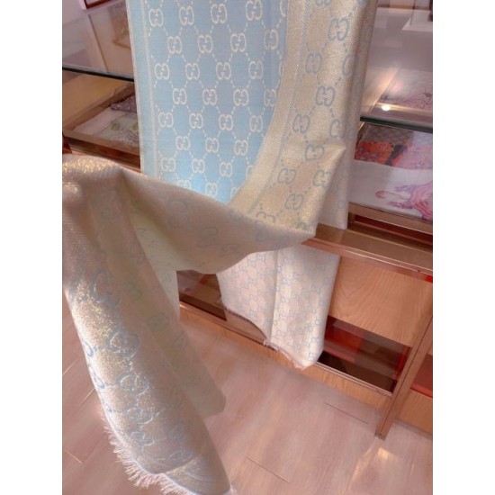 Replica Gucci Limited edition classic elements inlaid lurex shawl Blue