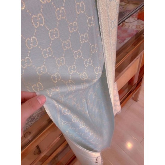 Replica Gucci Limited edition classic elements inlaid lurex shawl Blue