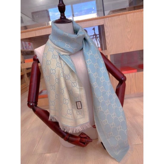Replica Gucci Limited edition classic elements inlaid lurex shawl Blue
