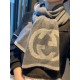 Replica Gucci Classic Cashmere Scarf Dark Gray