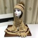 Fake Gucci Classic Cashmere Jacquard Scarf & Hat Brown Replica