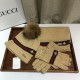 Fake Gucci Classic Cashmere Jacquard Scarf & Hat Brown Replica