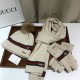 Replica Gucci Classic Cashmere Jacquard Scarf & Hat Beige Replica Gucci Classic Cashmere Jacquard Scarf & Hat Beige
