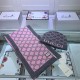 Fake Gucci Classic Cashmere Jacquard Scarf & Hat Pink /Gray Replica