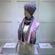 Fake Gucci Classic Cashmere Jacquard Scarf & Hat Pink /Gray Replica