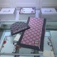 Fake Gucci Classic Cashmere Jacquard Scarf & Hat Pink /Gray Replica