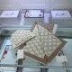 Replica Gucci Classic Cashmere Jacquard Scarf & Hat Brow /White