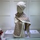 Replica Gucci Classic Cashmere Jacquard Scarf & Hat Brow /White