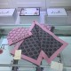Replica Gucci Classic Cashmere Jacquard Scarf & Hat Pink / Dark Gray