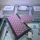 Replica Gucci Classic Cashmere Jacquard Scarf & Hat Pink / Dark Gray