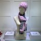 Replica Gucci Classic Cashmere Jacquard Scarf & Hat Pink / Dark Gray