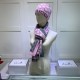 Replica Gucci Classic Cashmere Jacquard Scarf & Hat Pink / Dark Gray