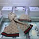 Fake Gucci Classic Cashmere Jacquard Scarf & Hat Brown / Red Replica