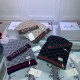 Replica Gucci Classic Cashmere Jacquard Scarf & Hat Black