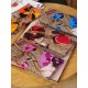 Fake Gucci classic double G letter Logo Scarf with floral elements Rose Replica