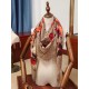 Replica Gucci classic double G letter Logo Scarf with floral elements Red