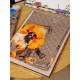 Replica Gucci classic double G letter Logo Scarf with floral elements Orange