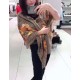 Replica Gucci classic double G letter Logo Scarf with floral elements Orange