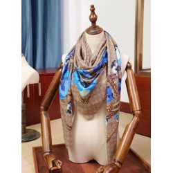 Replica Gucci classic double G letter Logo Scarf with floral elements Green