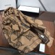 Fake Gucci GG Lurex jacquard logo cashmere scarf Brown Replica