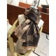 Fake Gucci GG Lurex jacquard logo cashmere scarf Brown Replica