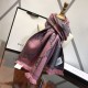 Fake Gucci GG Lurex jacquard logo cashmere scarf Rose Replica