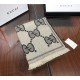 Replica Gucci GG Lurex jacquard logo cashmere scarf Gray