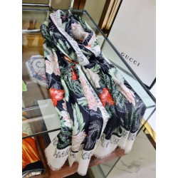 Replica Gucci Limited edition cashmere printed cashmere scarf Pink