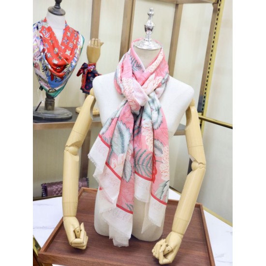 Replica Gucci Limited edition cashmere printed cashmere scarf Gray