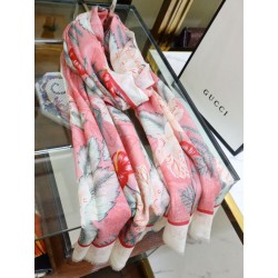Replica Gucci Limited edition cashmere printed cashmere scarf Gray
