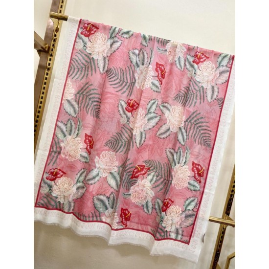 Replica Gucci Limited edition cashmere printed cashmere scarf Gray
