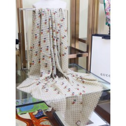 Replica Gucci Mickey velvet square scarf Beige