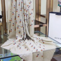 Replica Gucci Mickey velvet square scarf Beige