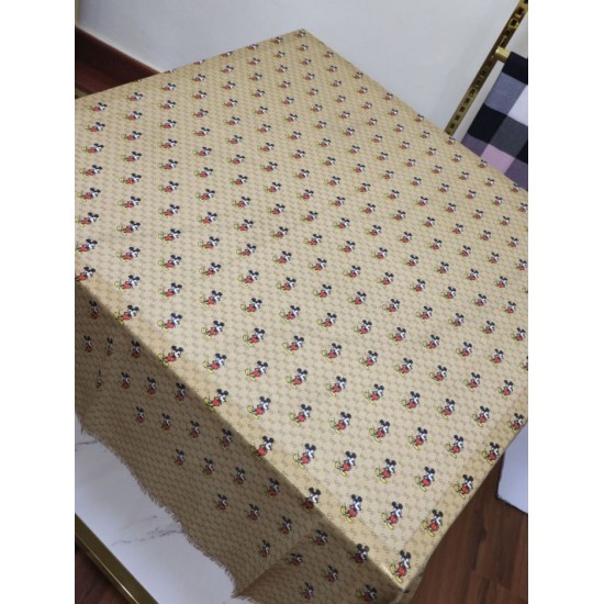 Replica Gucci Mickey velvet square scarf Brown