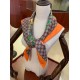 Replica Gucci floral elements and old flower GG scarf 90 x 90 Orange