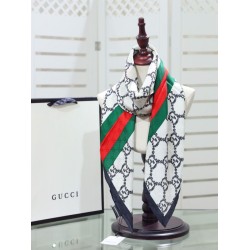 Replica Gucci printed silk scarf 110 x 110 White