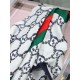 Replica Gucci printed silk scarf 110 x 110 White