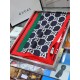 Replica Gucci printed silk scarf 110 x 110 Black